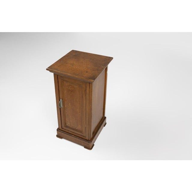 Brown Art Deco French Nightstand in Varnished Wood, 1930s For Sale - Image 8 of 13