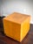 Vintage Mid Century Modern Waterfall Oak Cube Side Table, Display Pedestal & End Table in the Style of Dunbar A vintage...