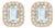 Natural Aquamarine Earrings | Dainty Gemstone Stud Earrings | Luxury Bridal Wedding Jewelry - A Pair For Sale