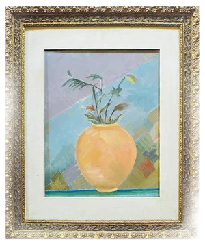 Amphora with Flowers - Original Oil on Canvas by R. Melli - 1945 1945