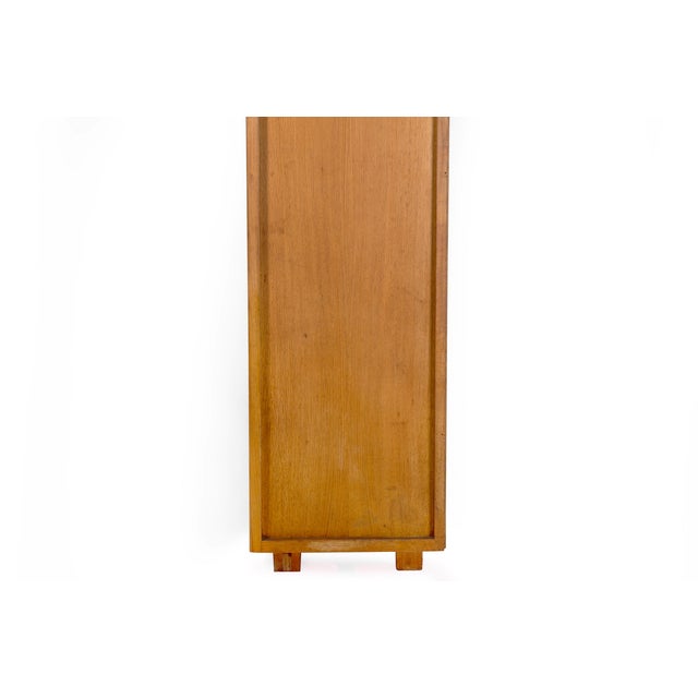 Guillerme Et Chambron Oak Secretary Desk Bookcase, France Circa 1960 For Sale - Image 16 of 16