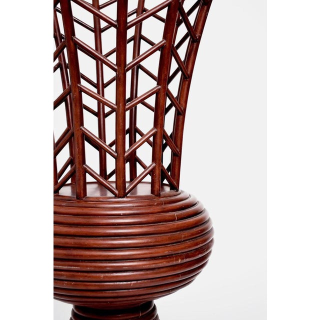 Decorative rattan vase 1970s. Height (cm): 87 Diameter (cm): 51