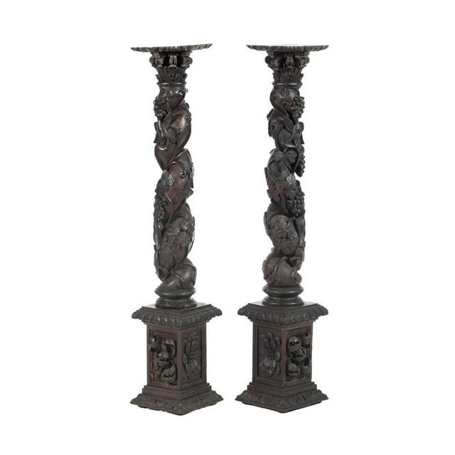 19th Century Chestnut Columns, Set of 2 For Sale - Image 6 of 6