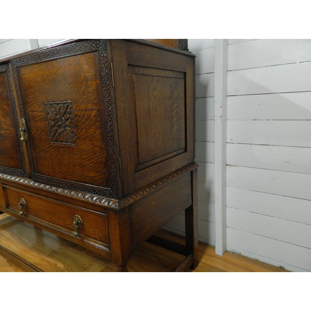 Edwardian Oak Sideboard, 1890s For Sale - Image 11 of 18