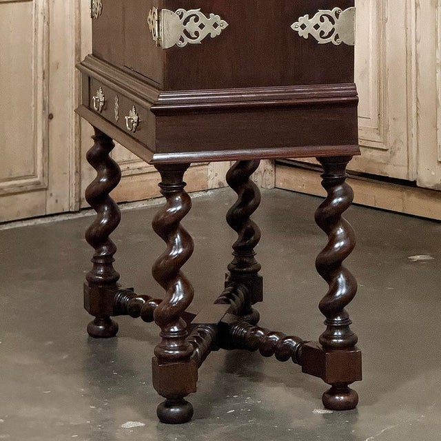 19th Century Dutch Collector’s Cabinet With Brass Hardware For Sale - Image 18 of 18