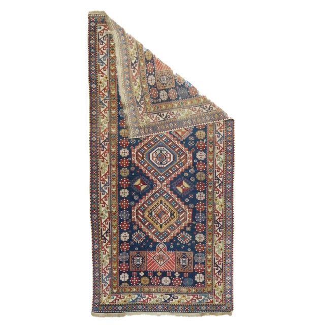 Late 19th Century Antique Shirvan Rug 4'5'' x 9' For Sale - Image 5 of 12