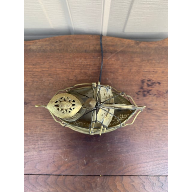 Vintage German Brass Sailing Ship Nightlight | an English Coastal Curiosity For Sale - Image 11 of 12