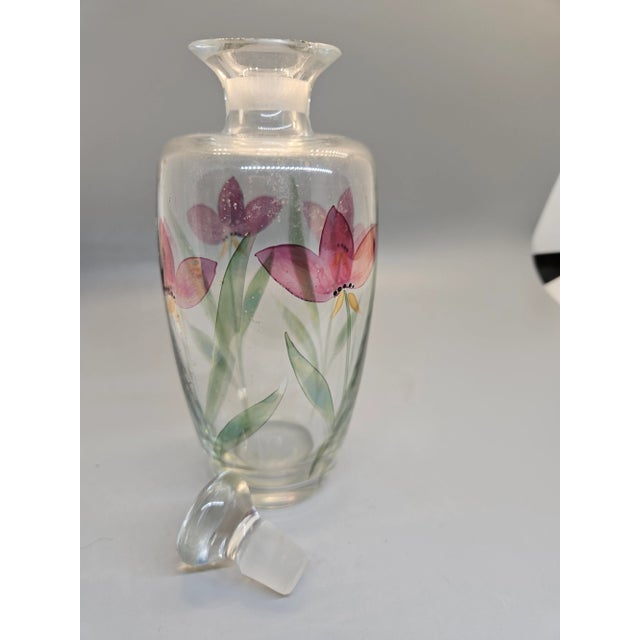 Vintage Hand Made Parad Glass Decanter Carafe, Made In Hungary