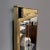 1980s Italian Modern Wall Mirror in Golden Metal with Geometric Decorations, 1980s For Sale - Image 5 of 11