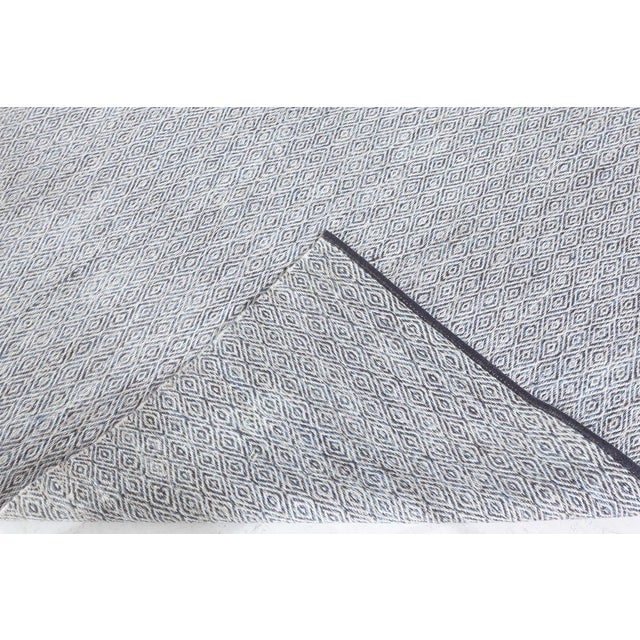 Gray Doris Leslie Blau Vintage Swedish Flat Woven Rug For Sale - Image 8 of 8