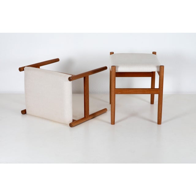 Set of Stools by Hugo Frandsen for Spottrup Stolefabrik, Denmark, 1960s For Sale - Image 9 of 9