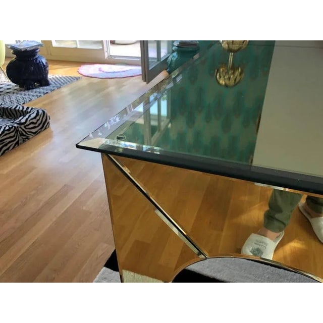 Vintage Mirrored Dining Table For Sale - Image 8 of 11