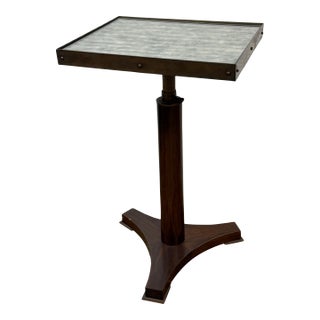 Roman Thomas Foggy Glass Drink Table For Sale