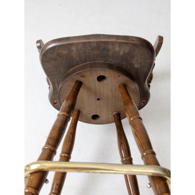 Vintage Pub Style Bar Stools Set of 4 For Sale - Image 6 of 15