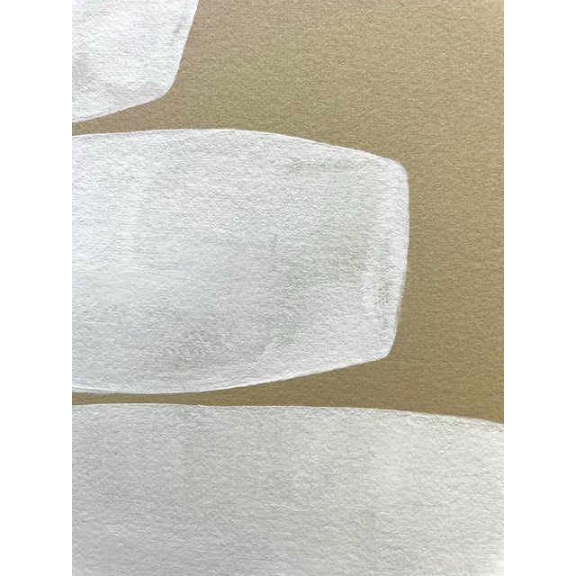 Contemporary 2026 "Banale" Abstract Painting on Paper by Artist r.k. Red For Sale - Image 3 of 4