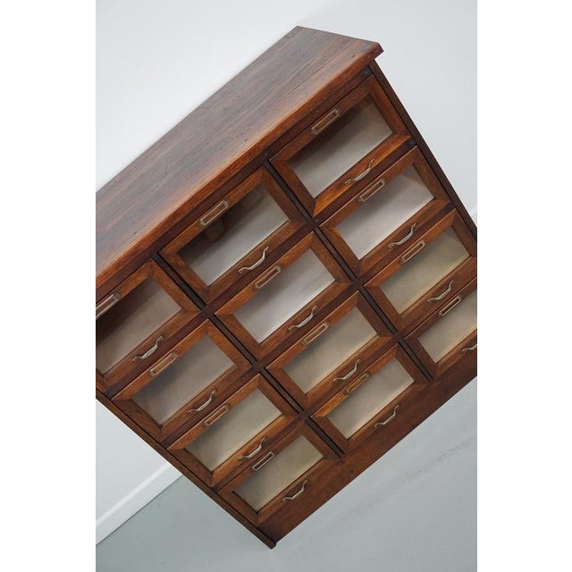 Vintage Dutch Oak Haberdashery Shop Cabinet, 1950s For Sale - Image 17 of 18