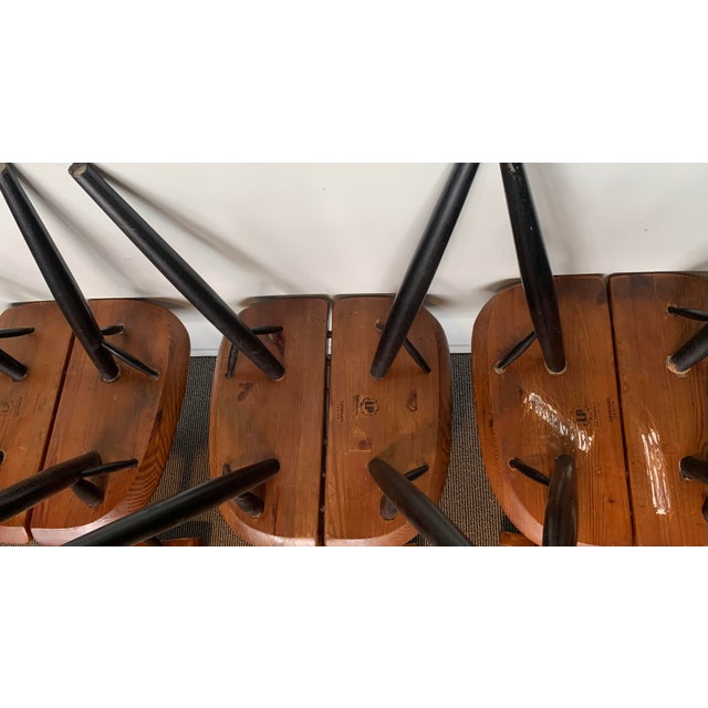 Mid-Century Modern Pirrka Chairs by Ilmari Tapiovaara for Laukaan Puu, Set of 6 For Sale - Image 3 of 15