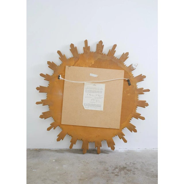 Large Giltwood Carved Convex Sunburst Mirror For Sale - Image 11 of 13