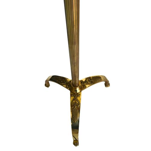 Neoclassical French Bronze Tripod Claw Feet Floor Lamp in the Style of Maison Jansen, Circa 1940 For Sale - Image 3 of 9