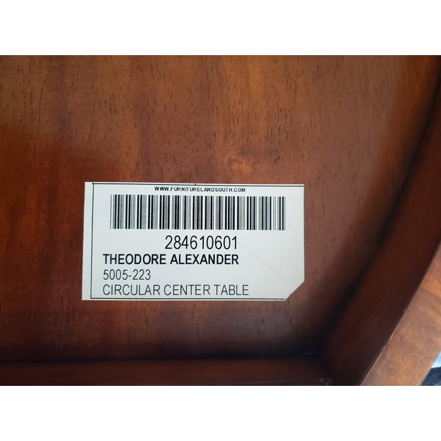 Wood Theodore Alexander "Swirling Teardrops" Center Table For Sale - Image 7 of 7