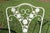 Metal Vintage Lee L. Woodard & Sons Wrought Iron White Patio Set—A Table and Four Chairs For Sale - Image 7 of 18