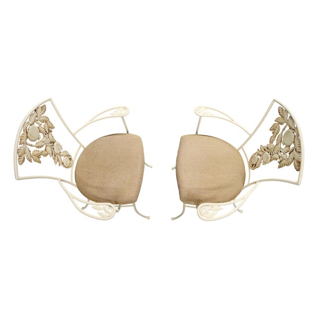 Brown Jordan Mid Century Three Piece Pomegranate Iron Patio Set For Sale - Image 9 of 13