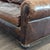 Animal Skin Restoration Hardware Lancaster 3-Seat Brown Leather Sofa For Sale - Image 7 of 9