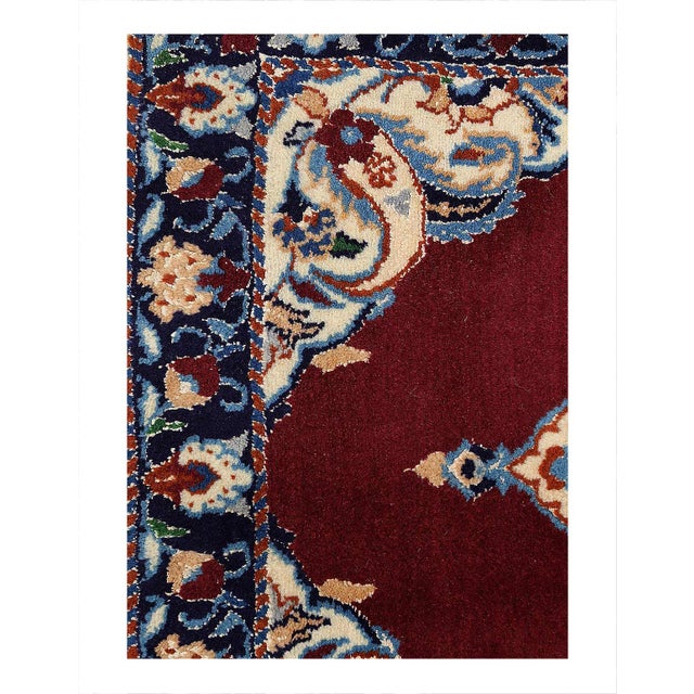 Hand knotted Nain rug ,Original Fine handmade Hand-knotted Silk & wool on a Silk .Classical combination of colors, Red...