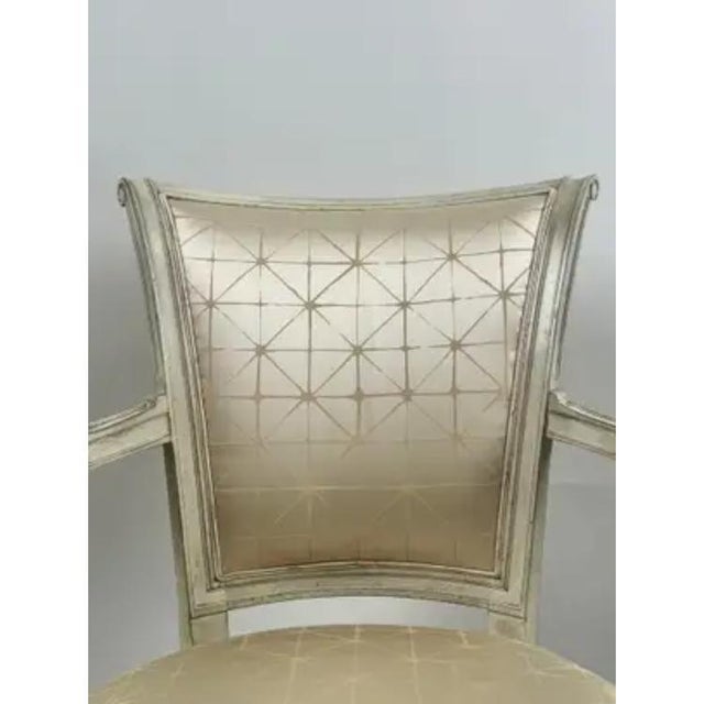 1930s French Academic Revival Louis XVI Style Off-White Painted Chair C 1930's, a Pair For Sale - Image 5 of 16