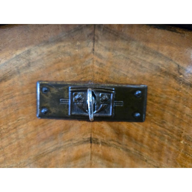 Wood 19th Century Biedermeier Walnut Secretary Cabinet With Fitted Interior For Sale - Image 7 of 9