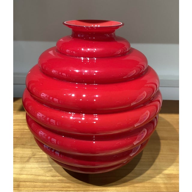 Venini Murano Glass Vase by Napoleone Martinuzzi, 2006 For Sale - Image 3 of 10