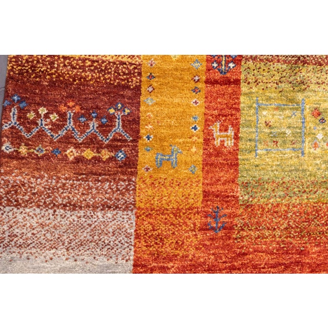 Contemporary Gabbeh Rug 6'8'' X 9'7'' For Sale - Image 9 of 12
