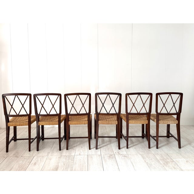 1950s Chairs in the style of Paolo Buffa, 1950s, Set of 6 For Sale - Image 5 of 18