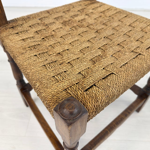 Brown Vintage French Provincial Chairs - A Pair For Sale - Image 8 of 9