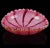 Mid 20th Century Vintage Murano Mid Century Pink Aventurine Ribbons Gold Flecks Italian Art Glass Scalloped Rim Bowl For Sale - Image 5 of 10