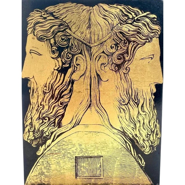 Metal Janus Two-Faced Bookend by Pietro Fornasetti, 1950s For Sale - Image 6 of 6