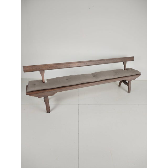 A beautiful and rare Victorian-period railway bench, crafted from solid pitch pine . This long and generously proportioned...