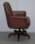 Animal Skin Brown Leather Chesterfield Captain's Armchair For Sale - Image 7 of 14