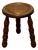 Rustic French Stool in Mahogany, 1920 For Sale