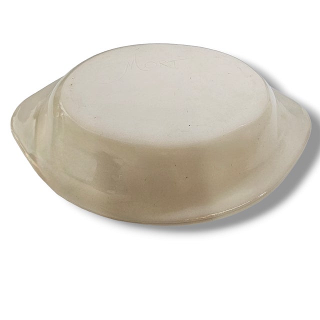 Late 20th Century Signed American Studio Pottery Floral Oval Serving Platter For Sale - Image 9 of 18