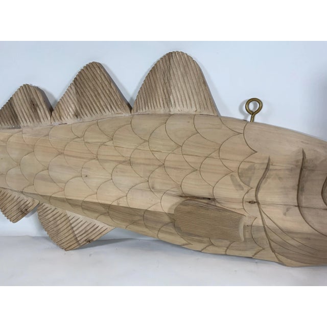 Six Foot Carved Wood Codfish For Sale - Image 12 of 12