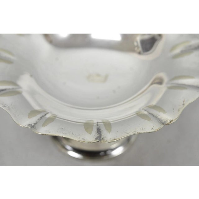 Metal Antique "D" Monogram Victorian Homan Plate Shannon Silver Plated Compote Dish For Sale - Image 7 of 11