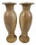 Decorative Marble Vases with Teakwood, 1980, Set of 2 For Sale