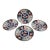 Antique Japanese Porcelain Gold Gilt Imari Scallop Rim 7 1/2" Plate Set of 4 For Sale