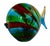 Glass Luigi Mellara Artist Signed Murano Art Glass Vibrant Fish For Sale - Image 7 of 7