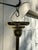 Old Lights On is please to offer this vintage glass heart shaped shade with brass hanging fixture. Shade has slight purple...