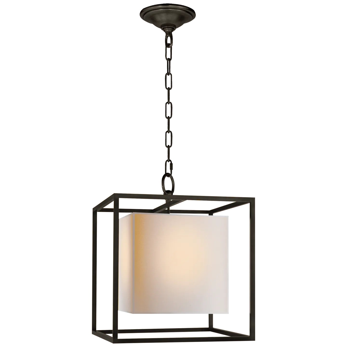 Eric Cohler for Visual Comfort Signature Caged Small Lantern in Bronze ...