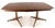 Mid-Century Modern Walnut Boat Shape Double Tripod Bases One Extension Leaf Board Dining Table For Sale - Image 3 of 6
