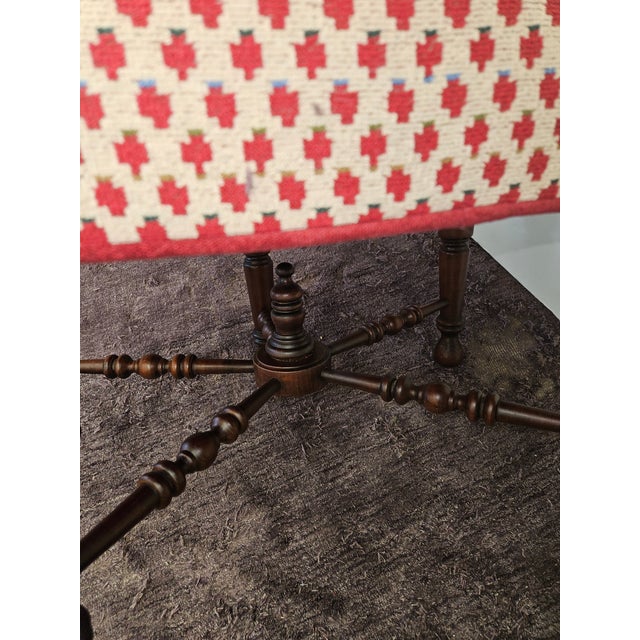 Comfotable and stylish club chairs from Harrods. Interesting 5 spoke walnut stretchers, with a walnut frames. Newly...