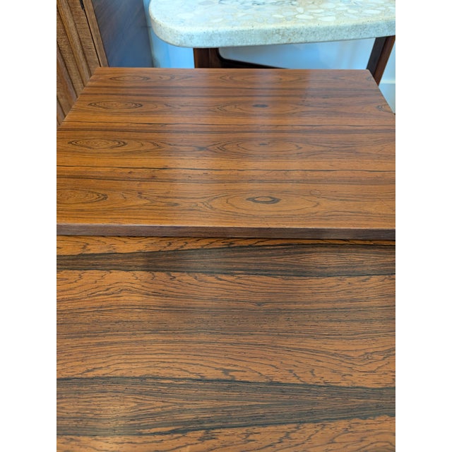 Wood Vintage Rosewood and Chrome Nesting Tables, Set of 3, C. 1960s-70s For Sale - Image 7 of 9